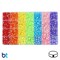 BeadTin Mixed Transparent 7mm Coin Alpha Beads - White Letters (Box Set)